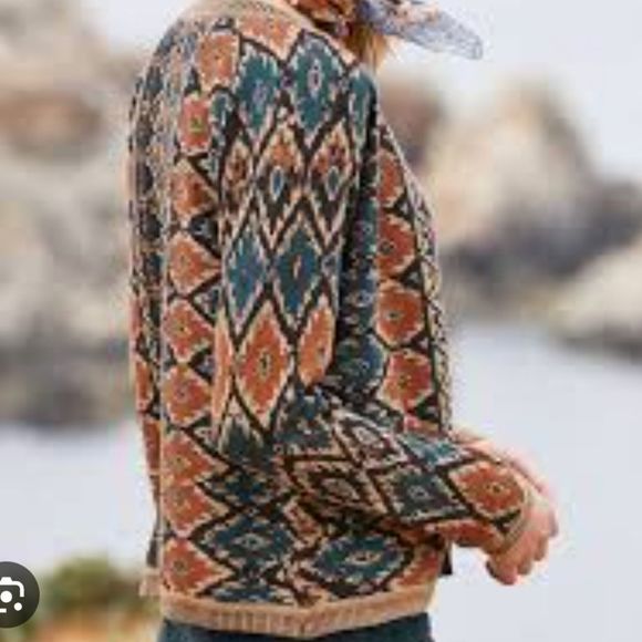 NEW Peruvian Connection Samarkand Cardigan Medium - Picture 3 of 11
